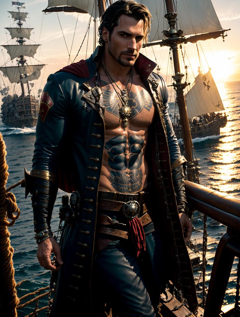 79064-3284593495-model shot, single subject, centered, a photograph of attractive Superman, cyberpunk pirate, cybernetic implants, tattooed, real.png